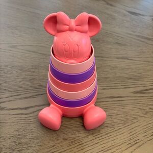 EUC Green Toys Disney Minnie Mouse Pink and Purple Stacking Toy
